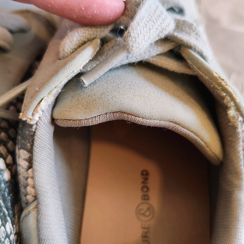 Treasure & Bond Lucy Snakeskin and Suede Girl's Sneakers, Size 2, Used - Picture 16 of 16